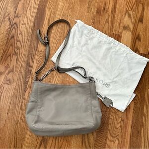 Michael Kors Gray Leather Shoulder Bag